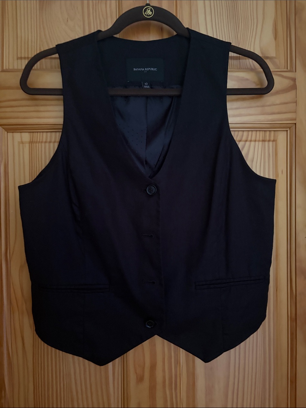 Banana Republic linen button down vest